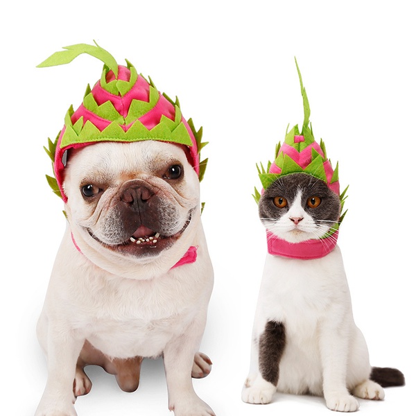 Pet Halloween Decoration Dragon Fruit Funny Headgear